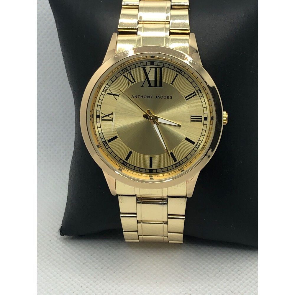 Anthony Jacobs Unisex Rose Gold Stainless Steel Analog Dial Quartz Watch OL128